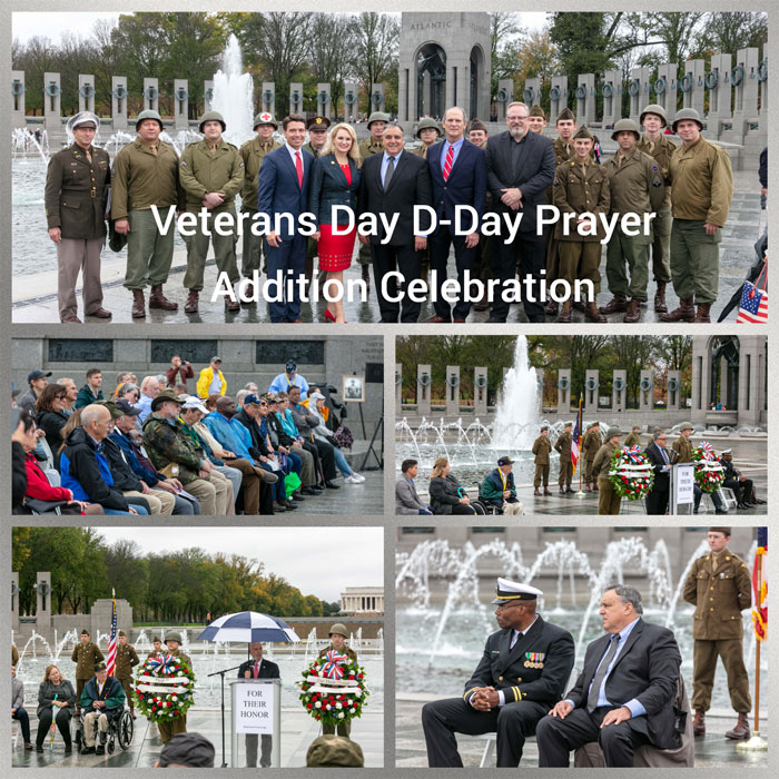 Veterans Day Prayer Addition Celebration WWII Memorial
